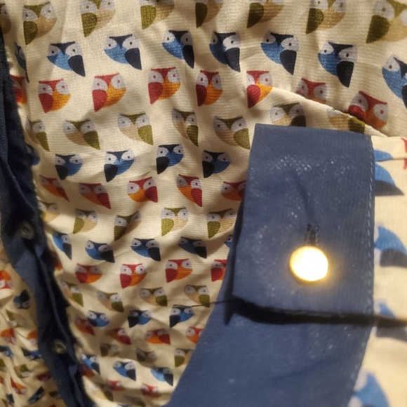 Z&I Women Blouse Size L Colorful Owls - Picture 4 of 6